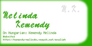 melinda kemendy business card